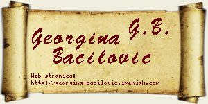 Georgina Bačilović vizit kartica